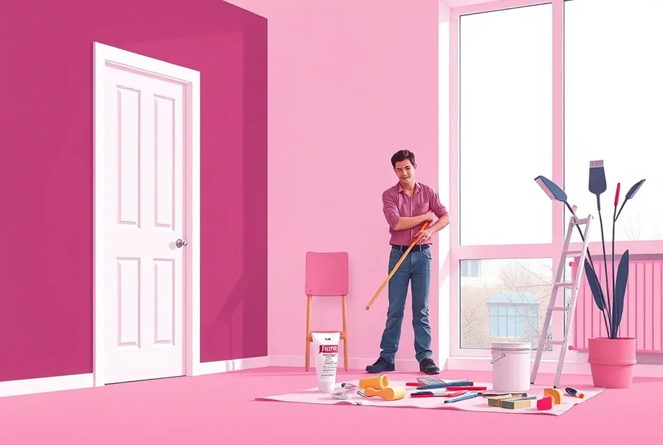 Intérieur rénové après travaux de peinture à Saint-Jacques-de-la-Lande
